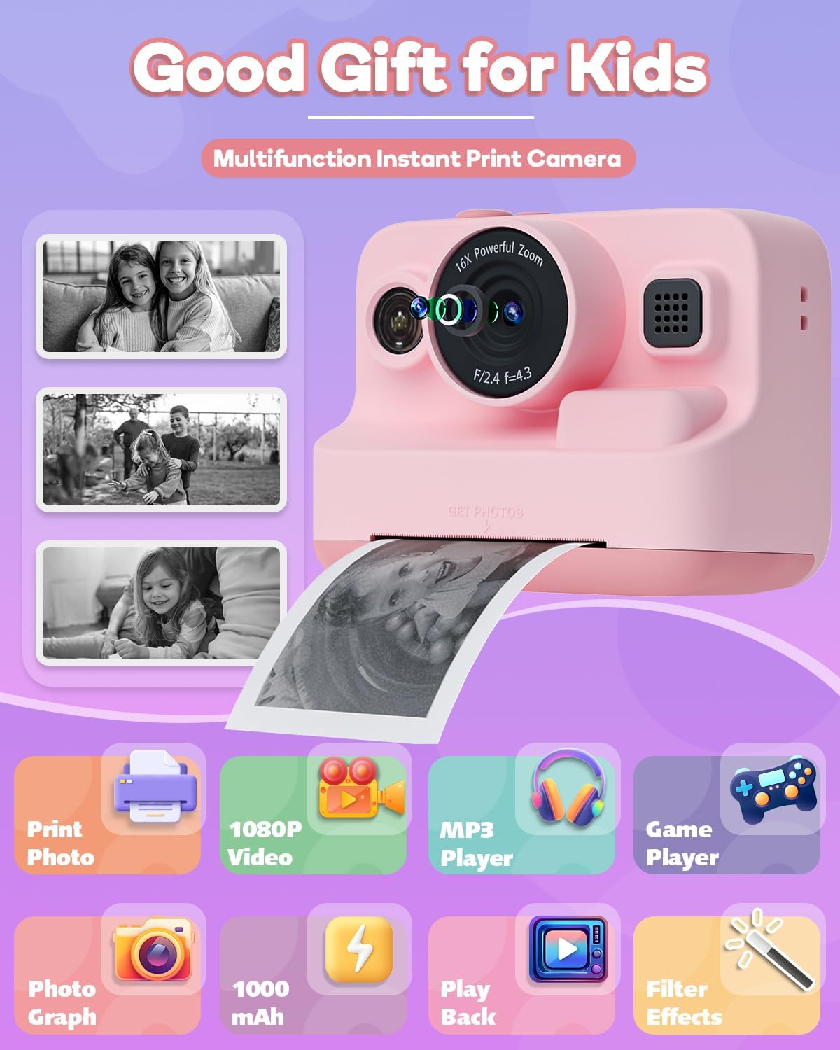 Pocket Print Kids Camera