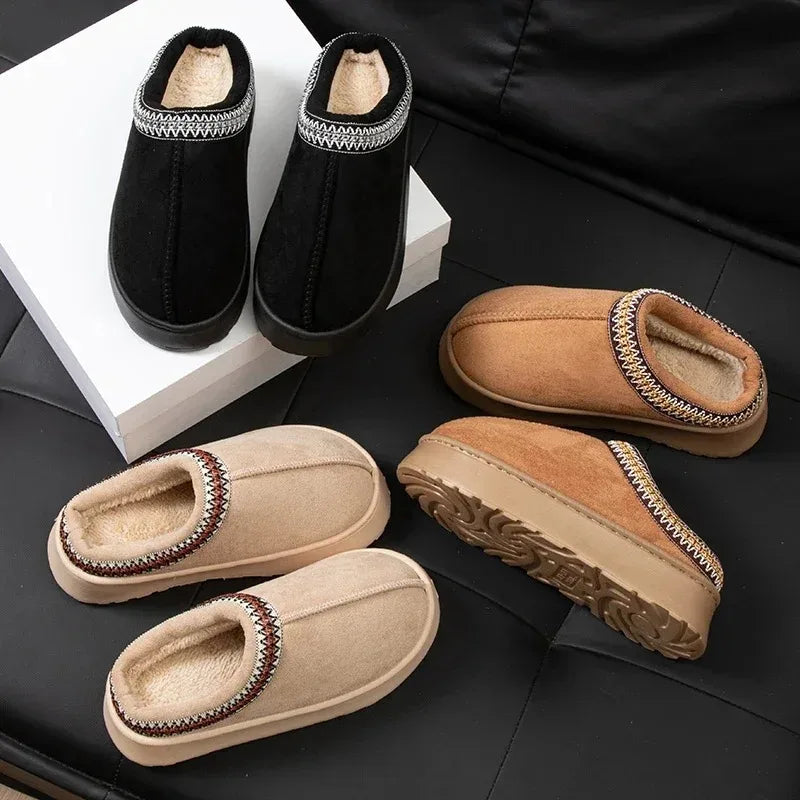Cozy Suede Plush Slippers