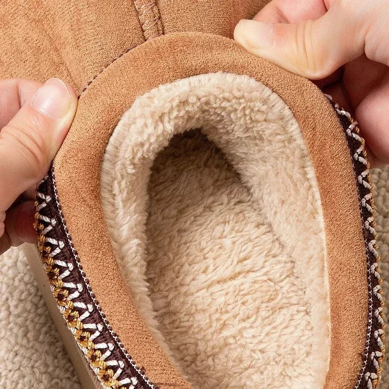 Cozy Suede Plush Slippers
