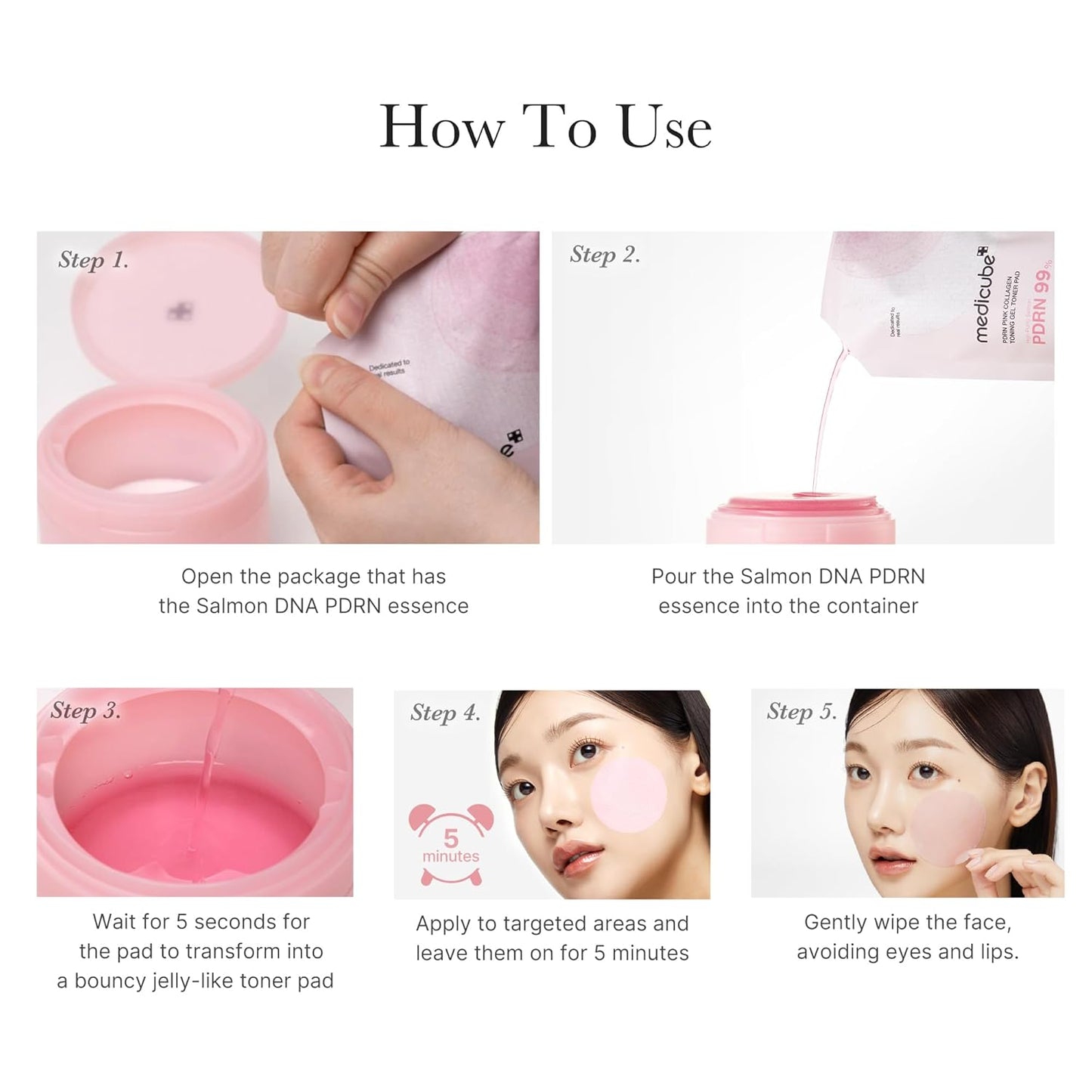Salmon DNA Pink Collagen Pads